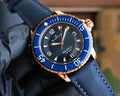 Blancpain Blue Rose Gold Watch