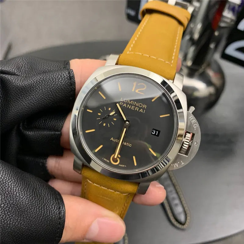 Panerai Yellow Leather Luminor - Hình 5