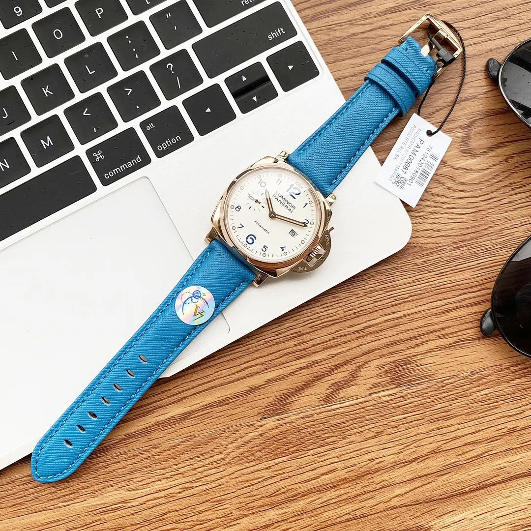 Panerai Gold Blue Leather - Hình 4