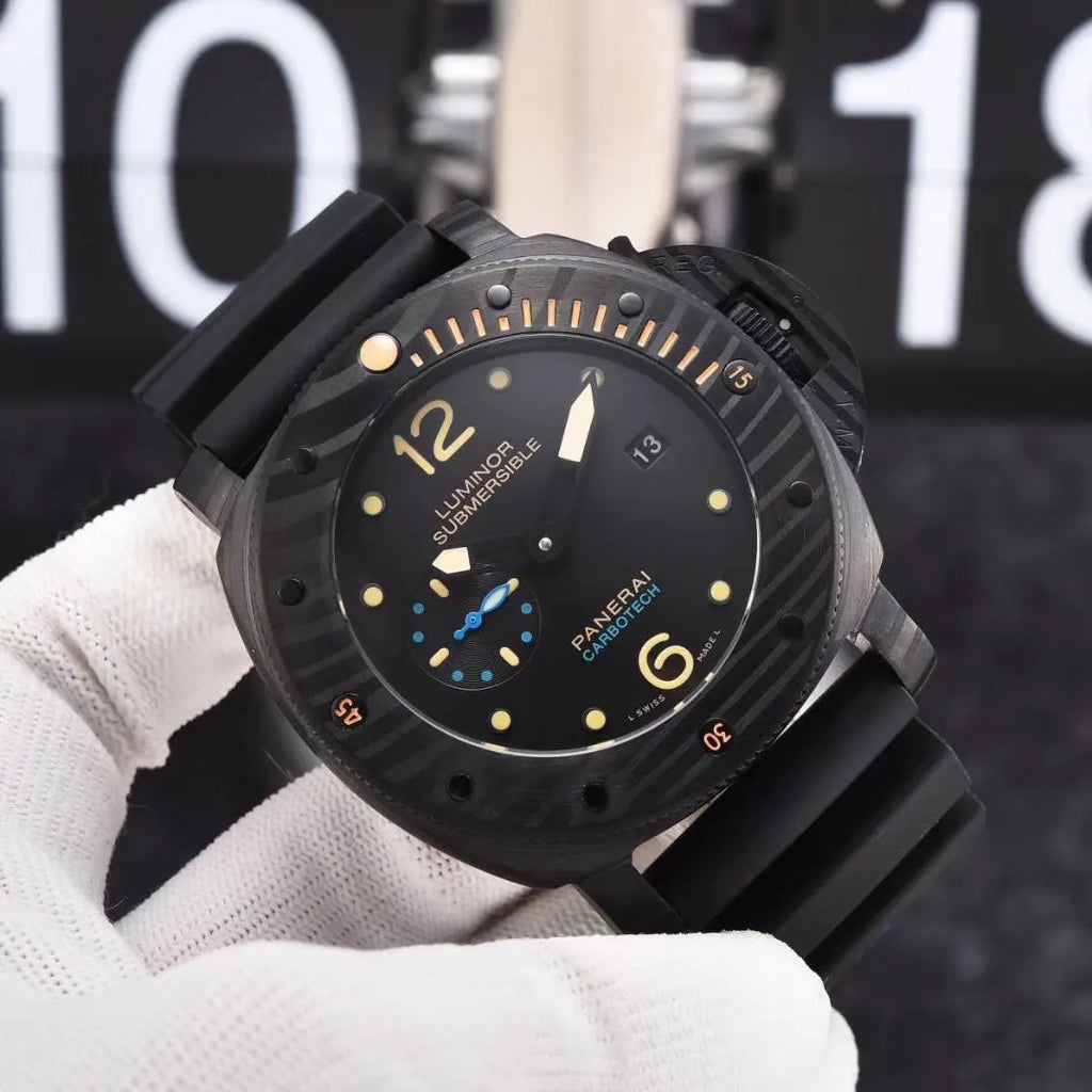 Panerai Carbotech Black Rubber luminor - Hình 6