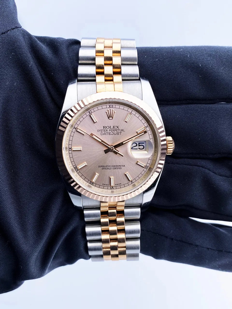 Rolex Datejust Rose Dial Two-Tone - Hình 2