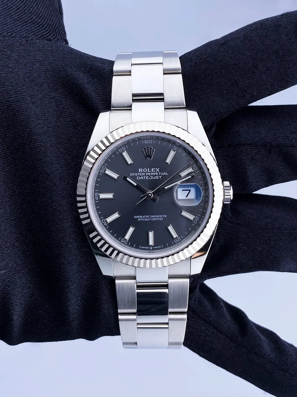 Rolex Datejust Slate Dial Fluted - Hình 2