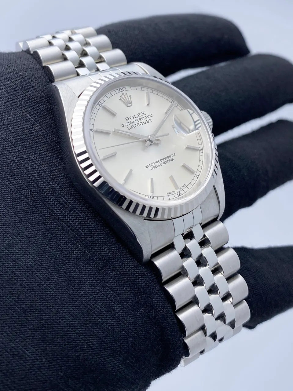 Rolex Datejust Silver Stick Dial stainless - Hình 4