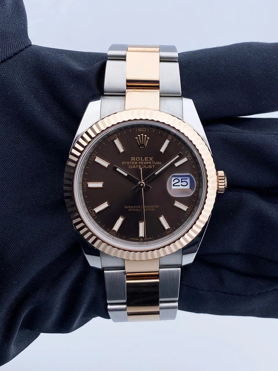 Rolex Chocolate Dial Two-Tone - Hình 3