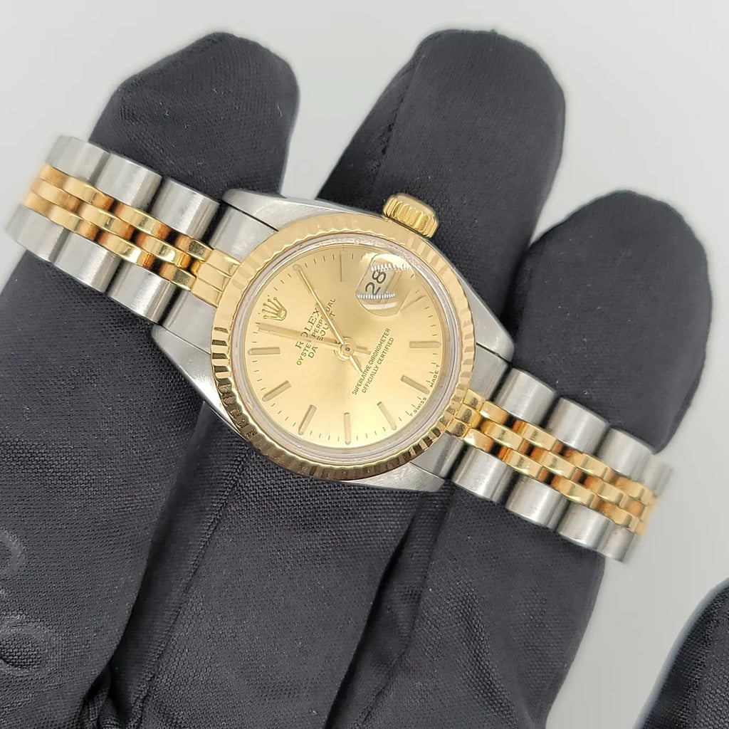 datejust Rolex Two-Tone Gold Dial - Hình 5