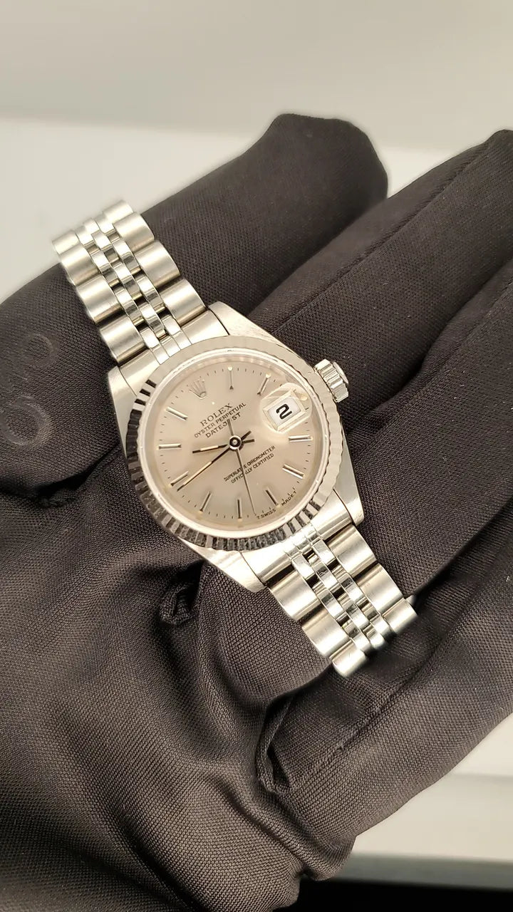 fluted Rolex Datejust Silver Dial Steel - Hình 6