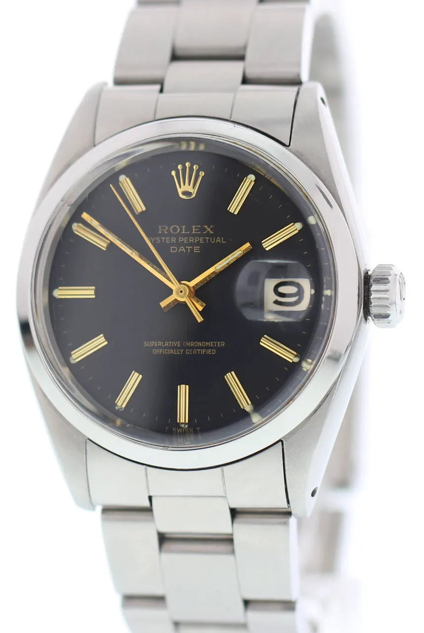 oyster Rolex Black Dial Steel - Hình 3