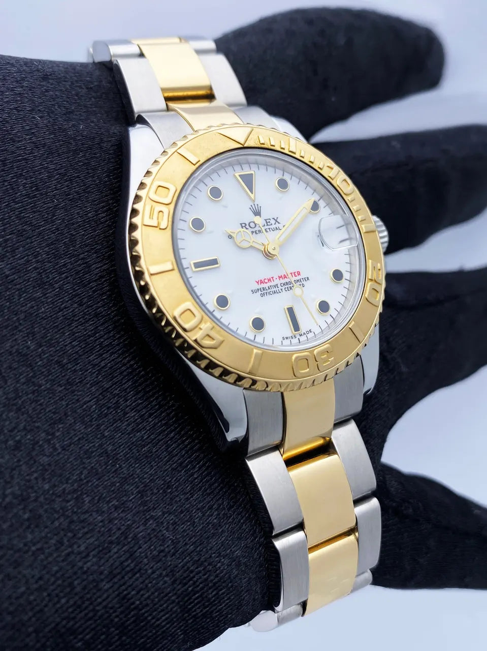 white Rolex Yacht-Master Two-Tone - Hình 2