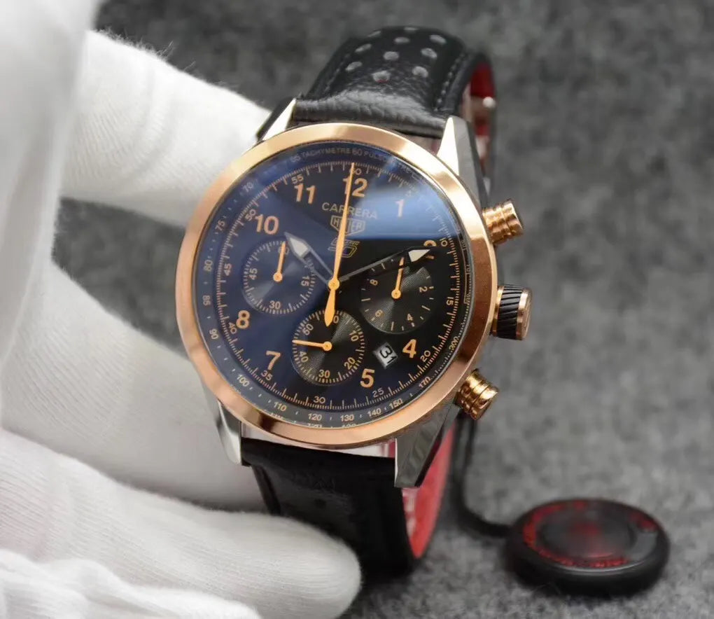 rose Tag Heuer Carrera Black Dial