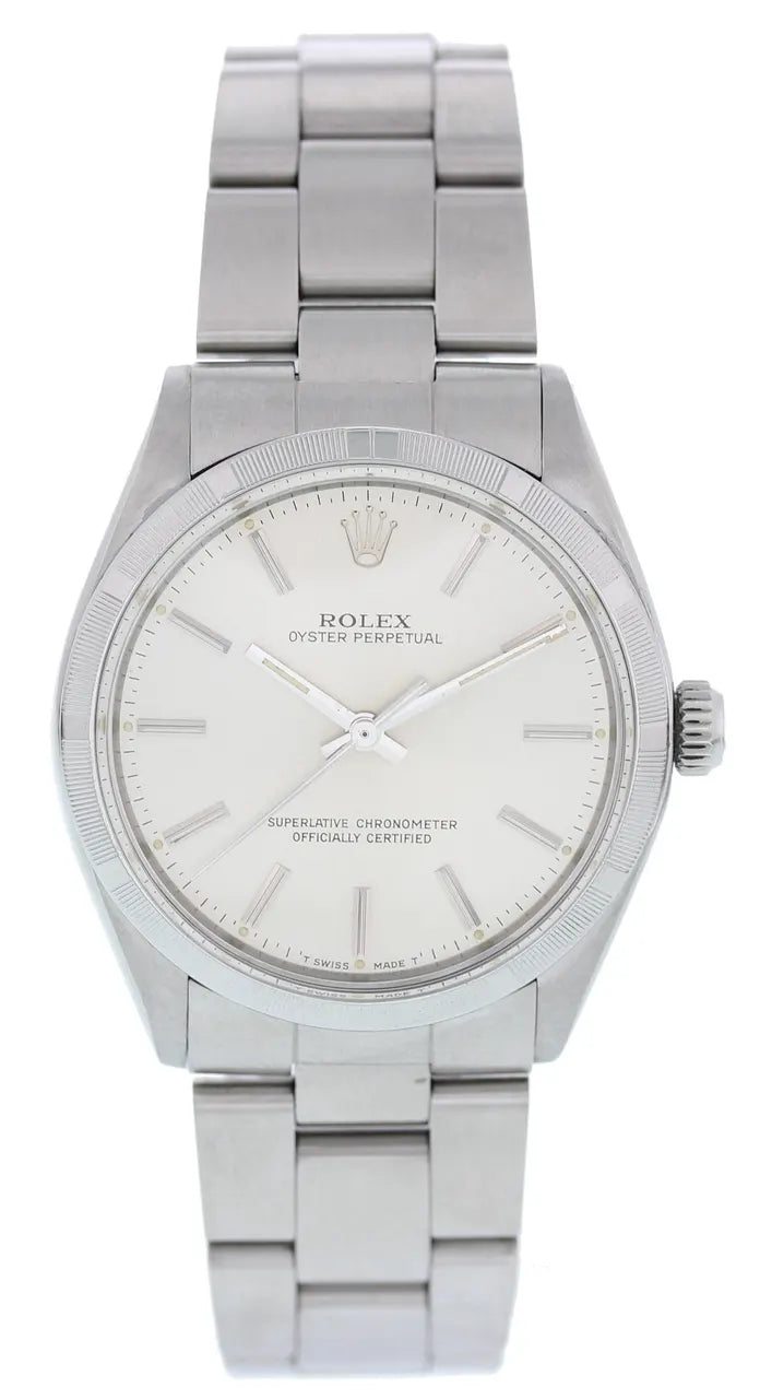 Rolex Silver Dial Steel oyster perpetual - Hình 2