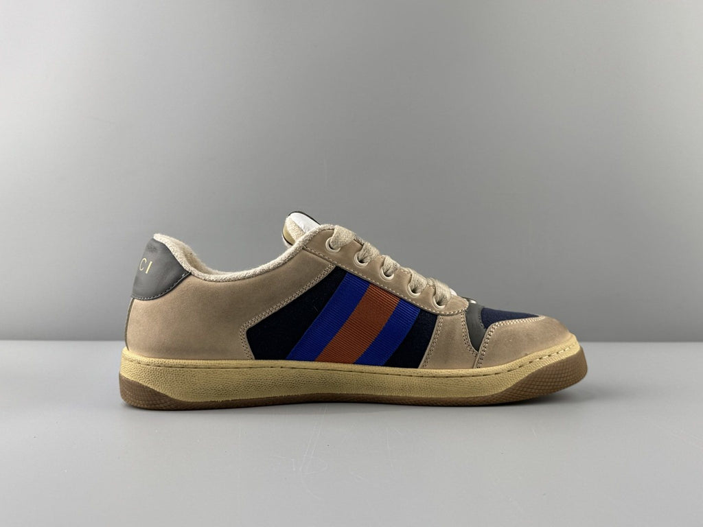 Gucci Aged Stripe Low-Top Sneakers — side