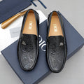 Dior Black Embossed Slip-On Loafers — hero