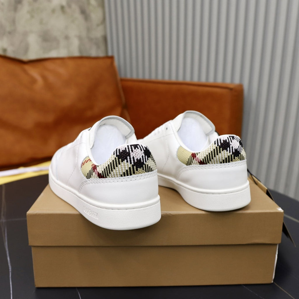 Burberry Check-Heel Low-Top Sneakers — back