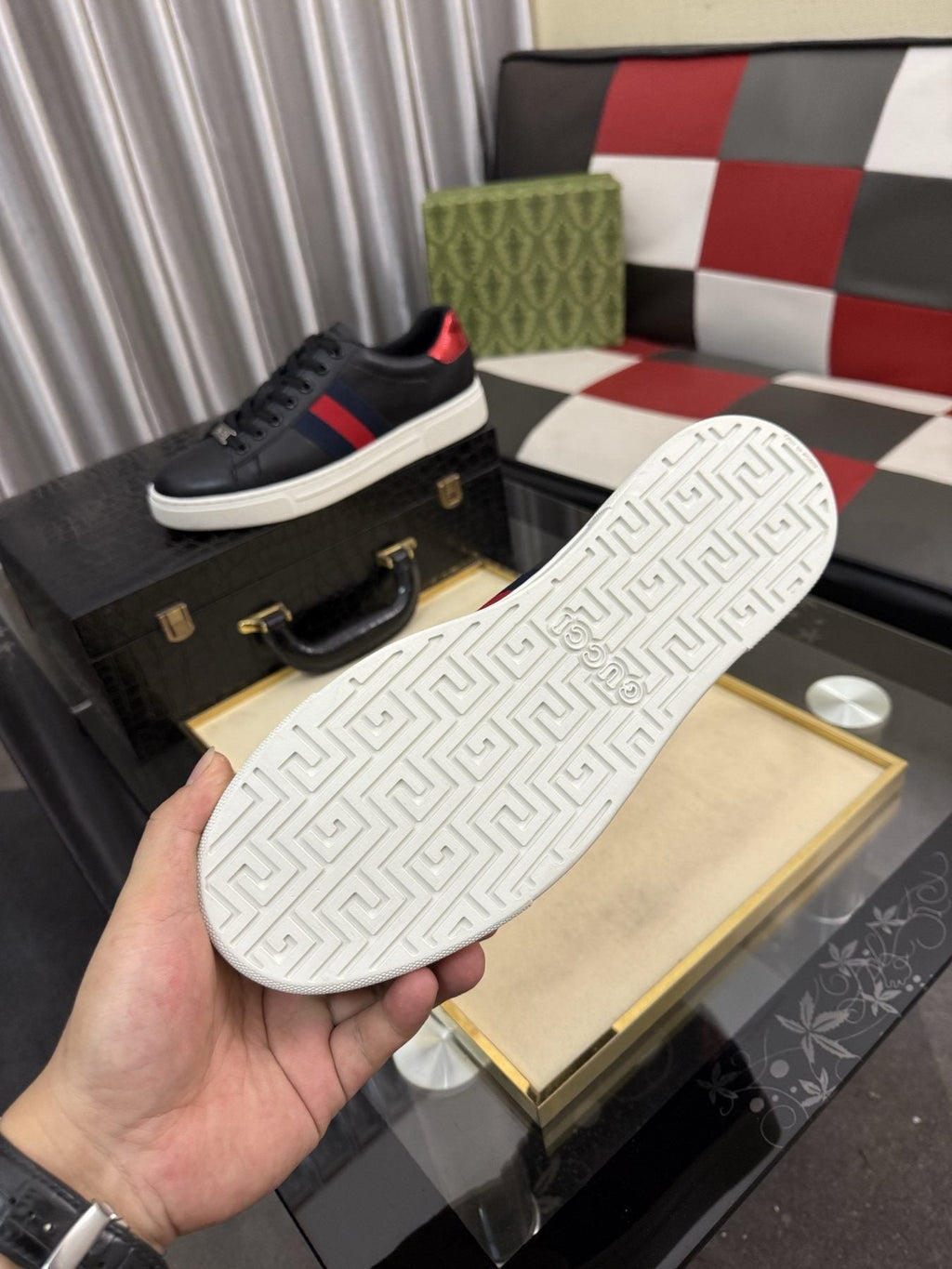 Gucci Stripe Low-Top Sneakers — back