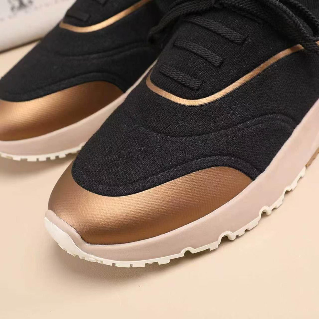 Brunello Cucinelli Knit Lace-Up Sneakers — detail